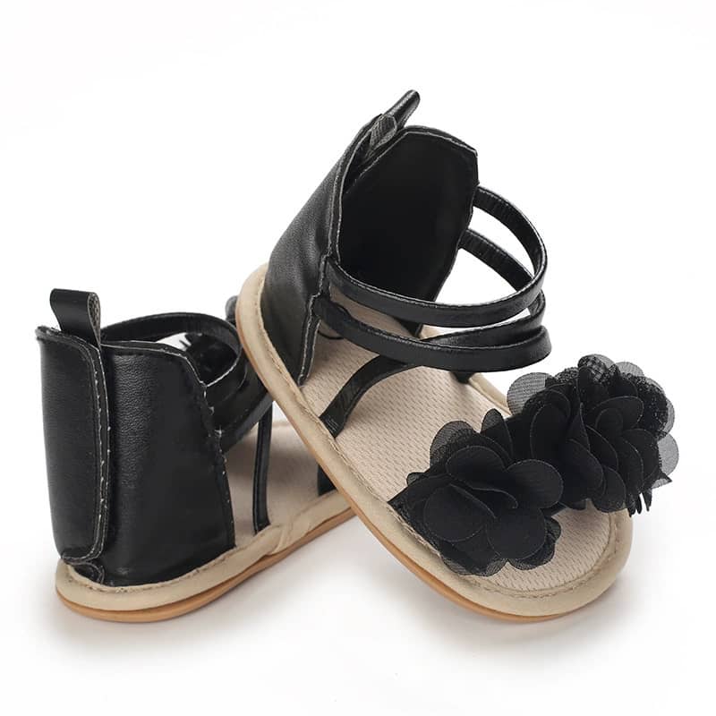 Ruffle Cross Baby Sandals