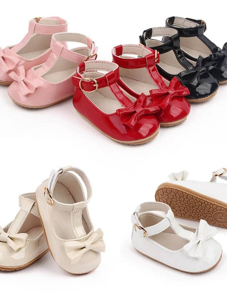 Classic Bow Detail T-bar Baby Shoes