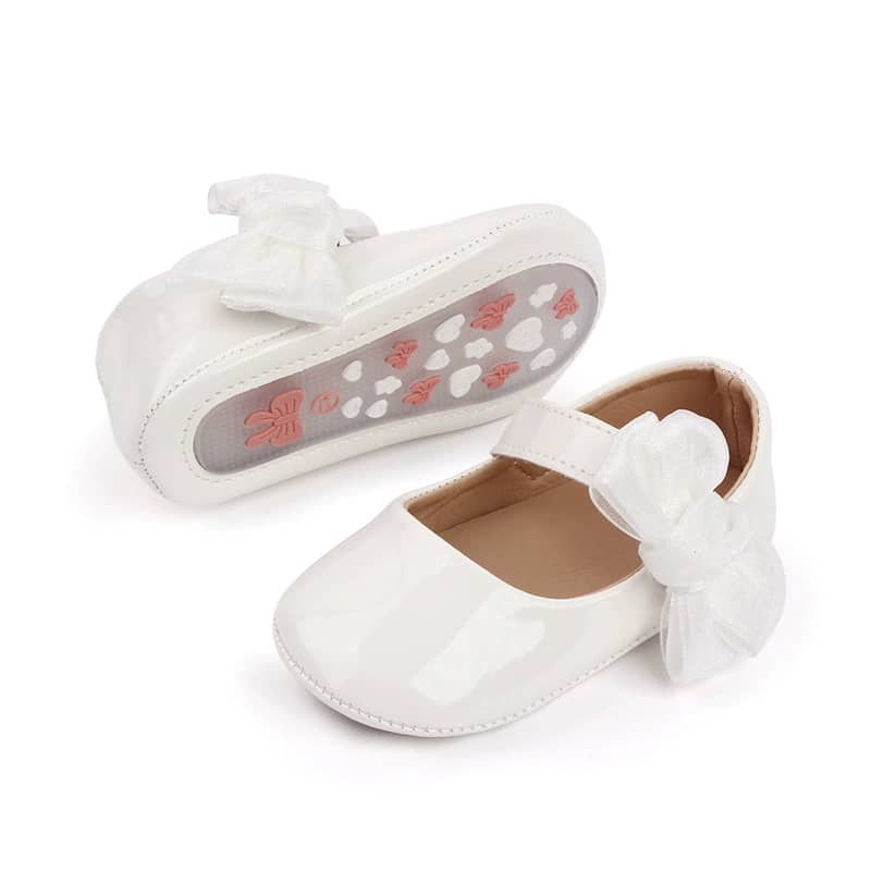 Side Bow Glossy Baby Shoes