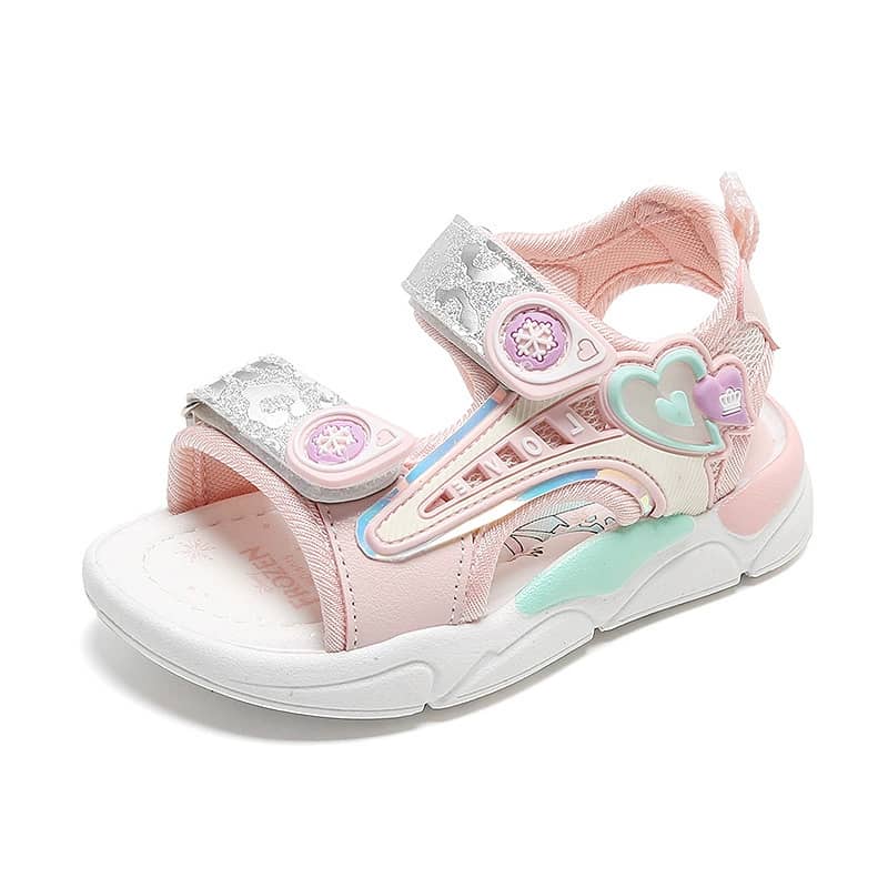 Cute Glittery Velcro Kito Sandals