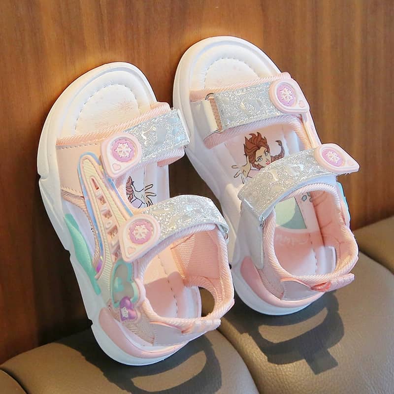 Cute Glittery Velcro Kito Sandals