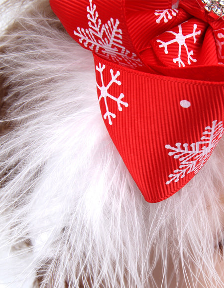 Snowflake Bow Christmas Headband