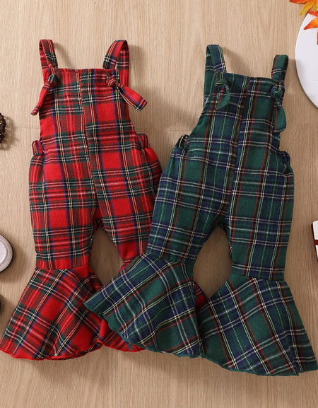 Knot Style Tartan Dungs with Flare Detail