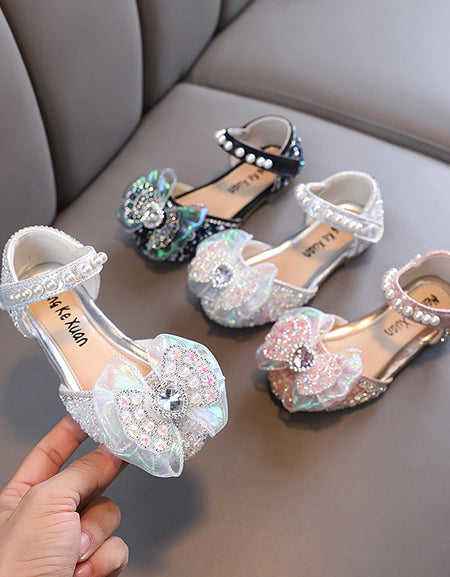 Crystal Bow Girls Shoes