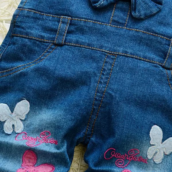 Cute Butterfly Denim Overalls / Dungarees