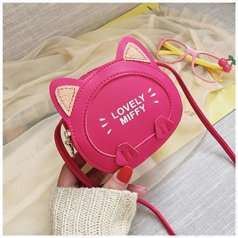 Stylish Mini Cat Ear Cartoon Girls' Shoulder Bag.