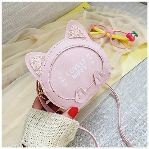 Stylish Mini Cat Ear Cartoon Girls' Shoulder Bag.