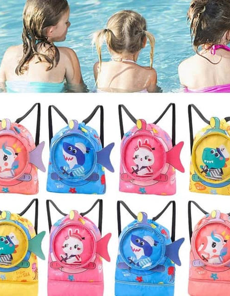 CUTE ANIMALS DRAWSTRING WATERPROOF SWIMMING BAG