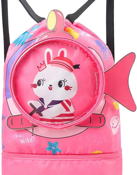 CUTE ANIMALS DRAWSTRING WATERPROOF SWIMMING BAG