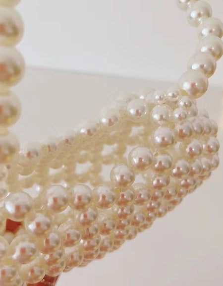 Sweet Heart Pearled Crossbody Girls' Bag