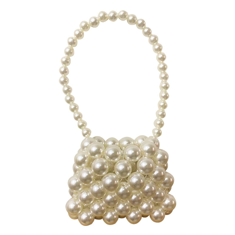 Girls' Mini Pearl Beaded Bag.