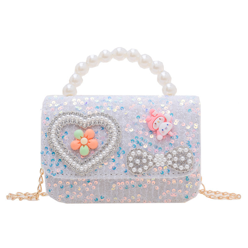Sequin & Pearl Detail Mini Girls' Bag