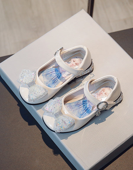 Elegant Bowknot Disney Girls' High Heel Princess Shoe.