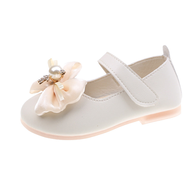 Stylish Bear Stud Bow Princess Shoes