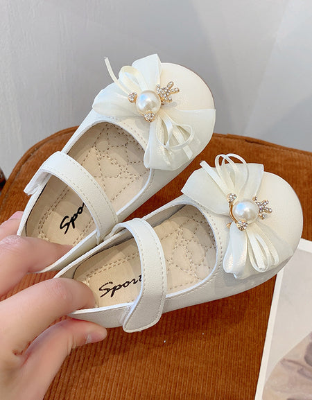 Stylish Bear Stud Bow Princess Shoes