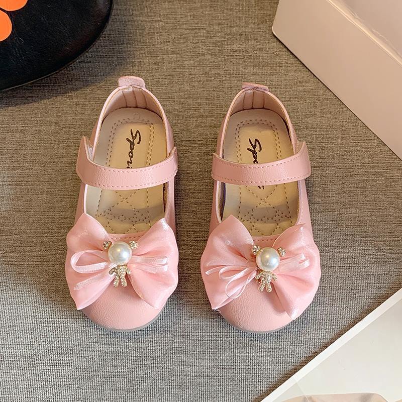 Stylish Bear Stud Bow Princess Shoes