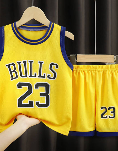 2piece Unisex Bulls 23 Basketball Sleeveless Jersey & Shorts