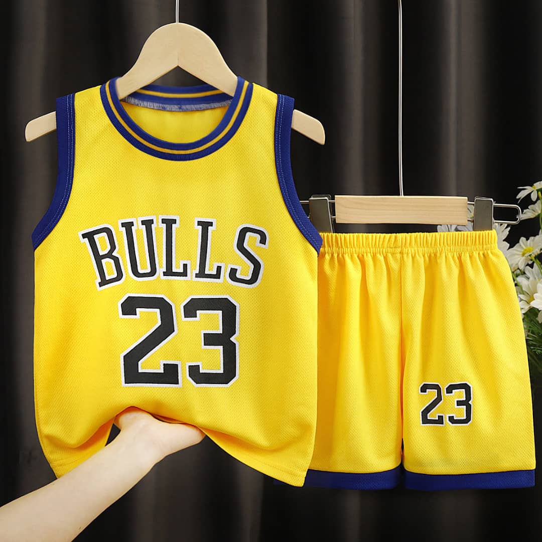 2piece Unisex Bulls 23 Basketball Sleeveless Jersey& Shorts