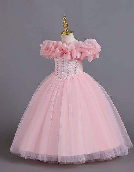 The Princess Charlotte Ruffle Shoulder Dress