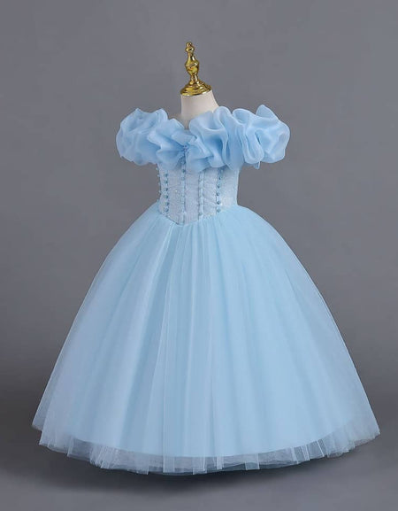 The Princess Charlotte Ruffle Shoulder Dress