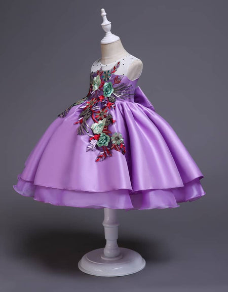 The Applique Flower Runner Ball Gown