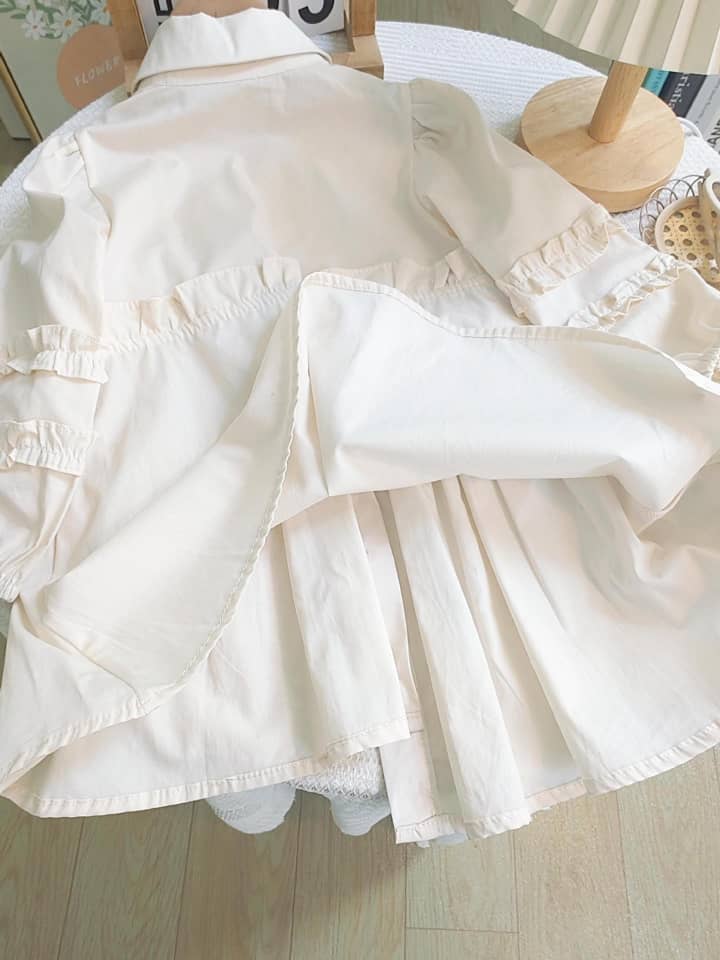 3D Sunflower Waist Shirt Dress