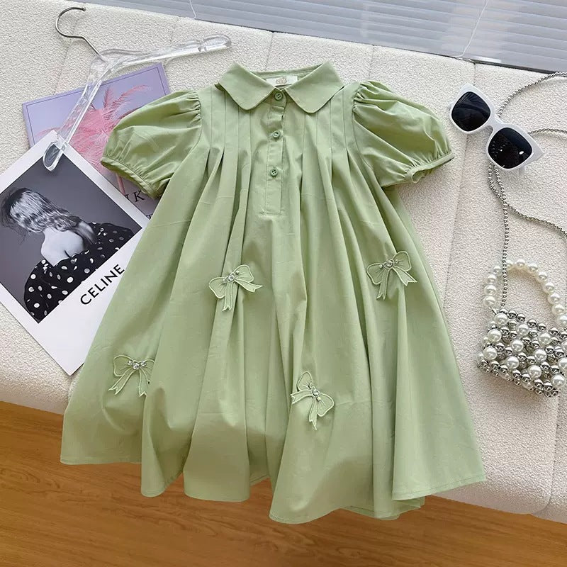 Box Pleats Collar Dress Top