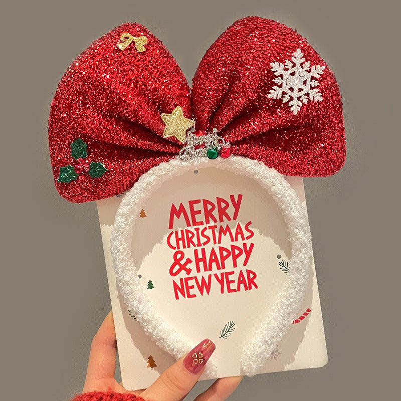 Christmas Big Bow Alice Bands