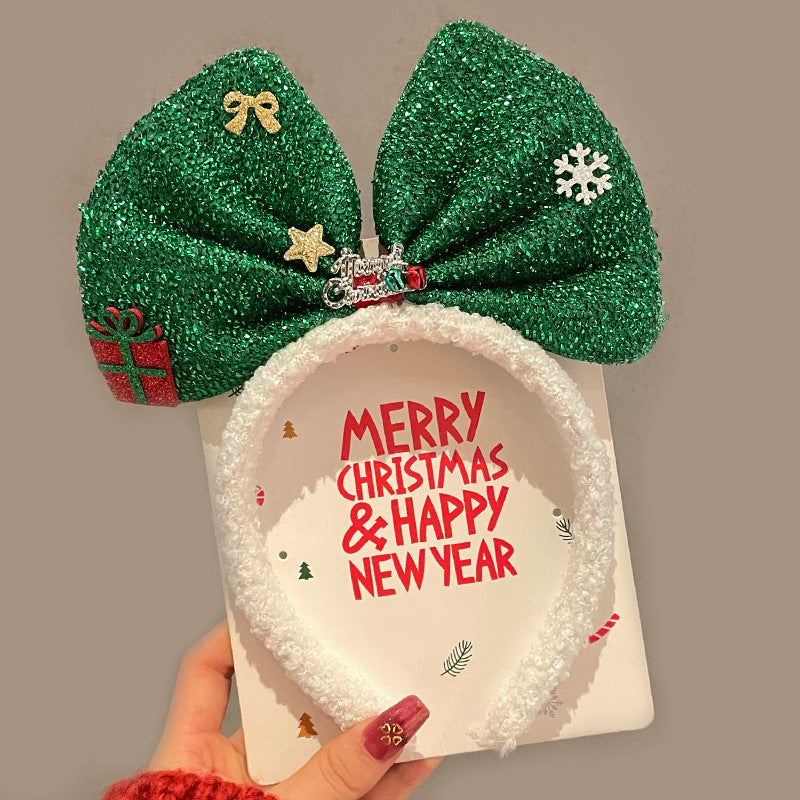 Christmas Big Bow Alice Bands