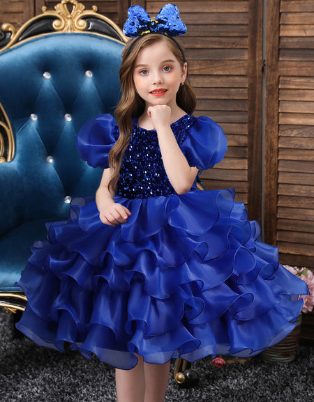 Belle Sequined Organza Multilayer Ball Dress/Gown