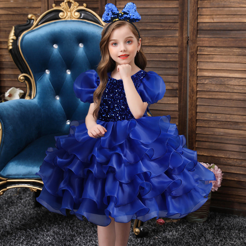 Belle Sequined Organza Multilayer Ball Dress/Gown