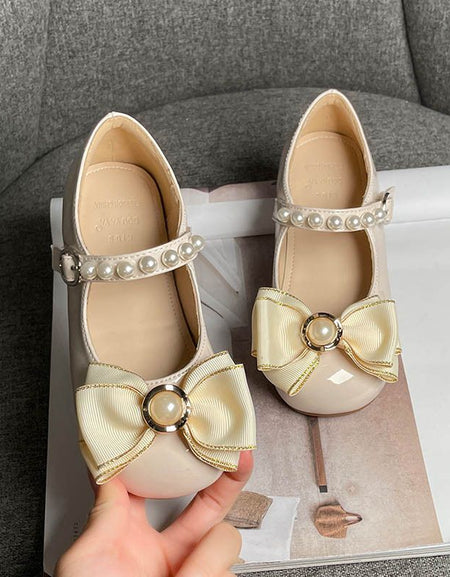 Ruby Messy Bow Glossy Girls Shoe