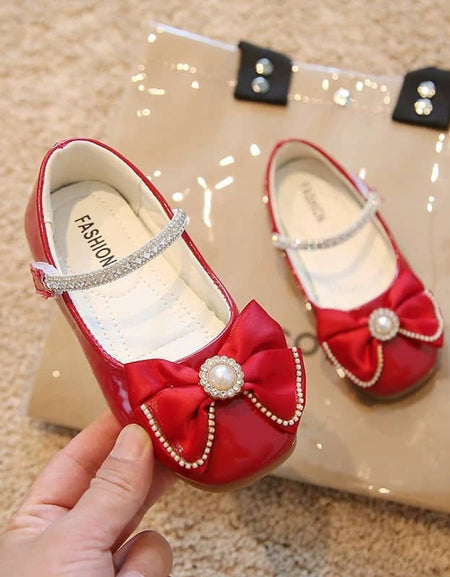 Emilia Studded Strap & Bow Shoes