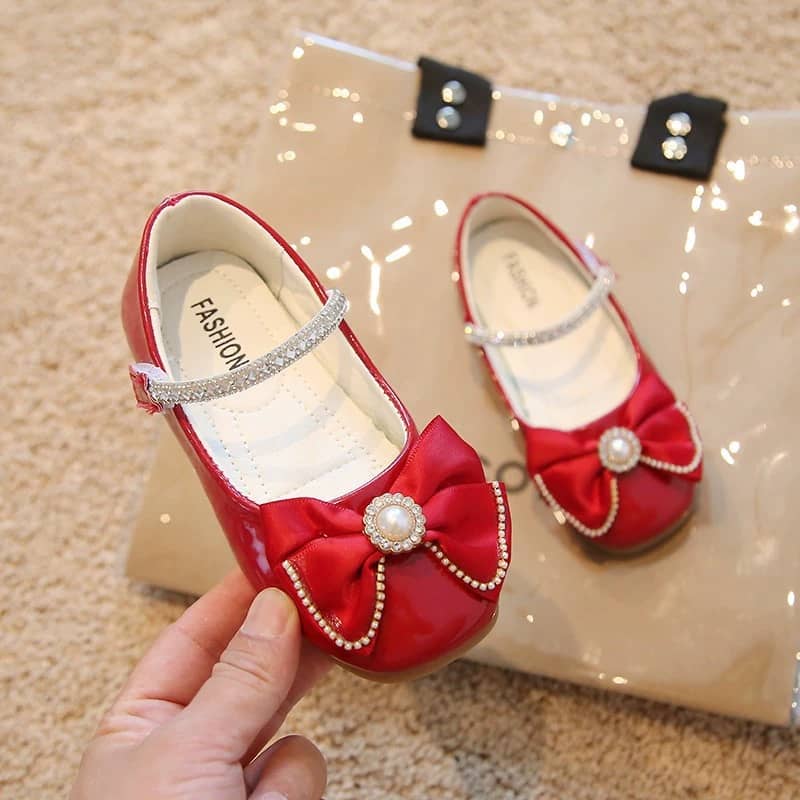 Emilia Studded Strap & Bow Shoes