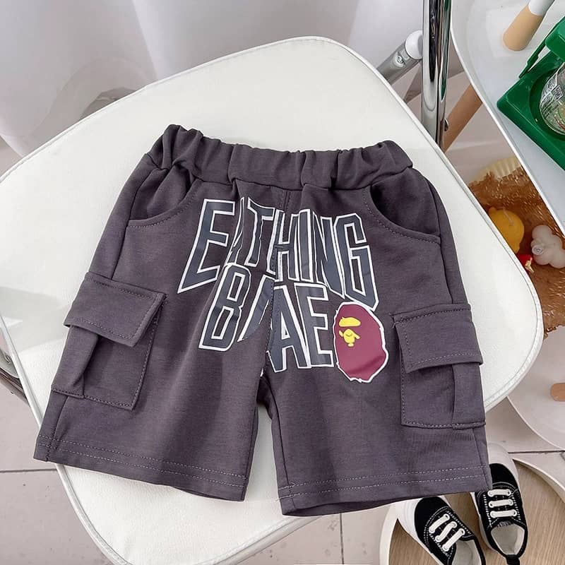 Skate Print Boys Tee& Cargo Shorts Set