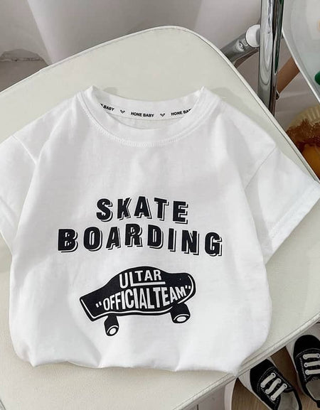 Skate Print Boys Tee& Cargo Shorts Set