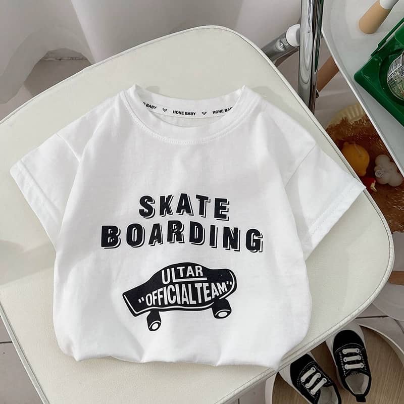 Skate Print Boys Tee& Cargo Shorts Set