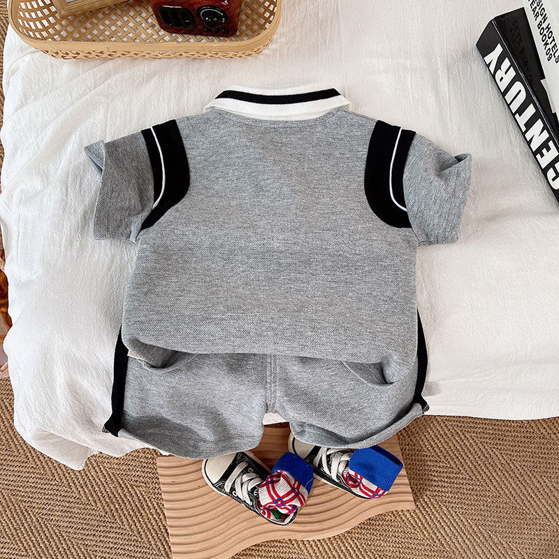 Calibre Grey Boys Polo 2Piece Set