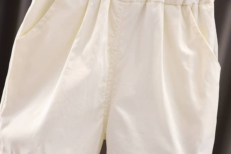 Bear Patch Sleeveless Vest & Shorts Set