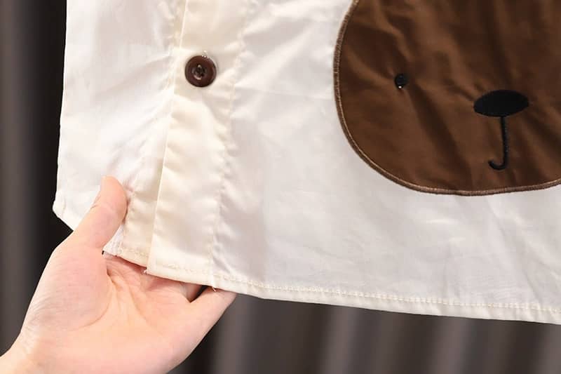 Bear Patch Sleeveless Vest & Shorts Set