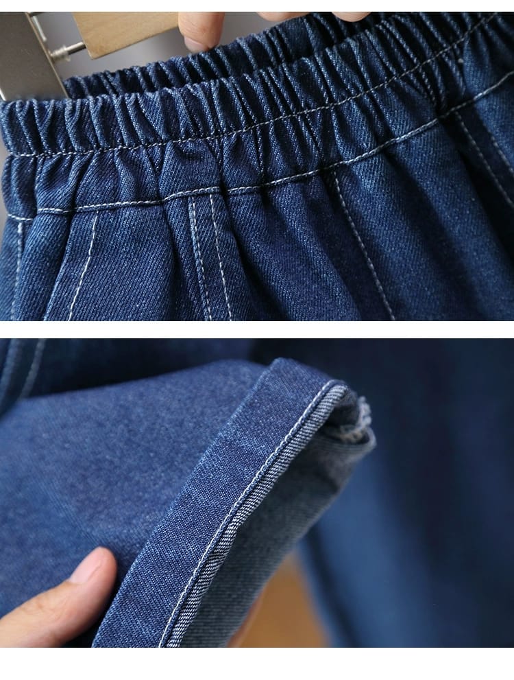 Cool Striped Shirt, Denim Vest& Pant Set