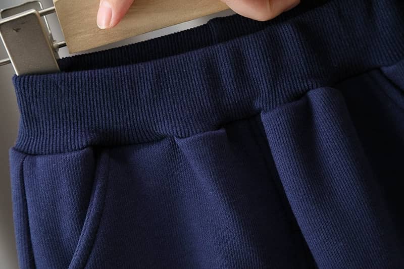 Navy Bunny Button-Up Jacket & Pant Set