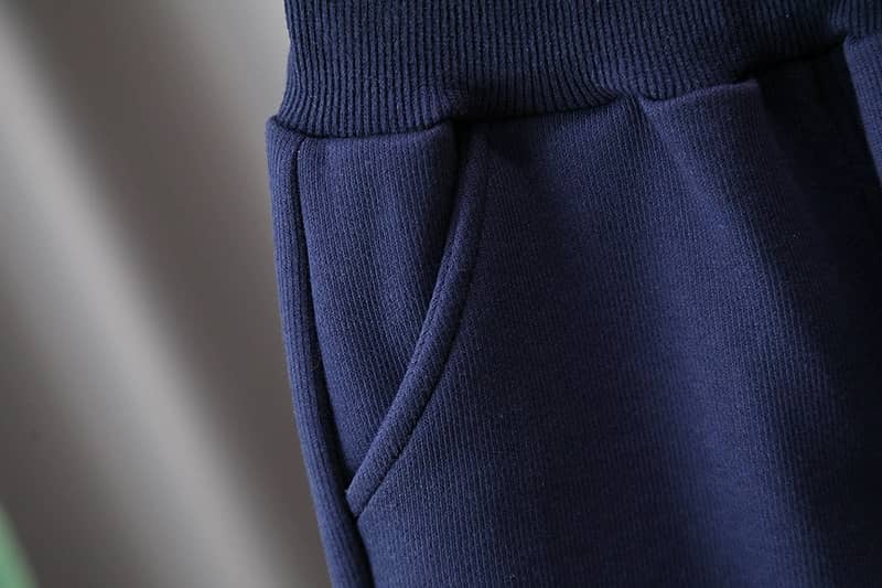 Navy Bunny Button-Up Jacket & Pant Set