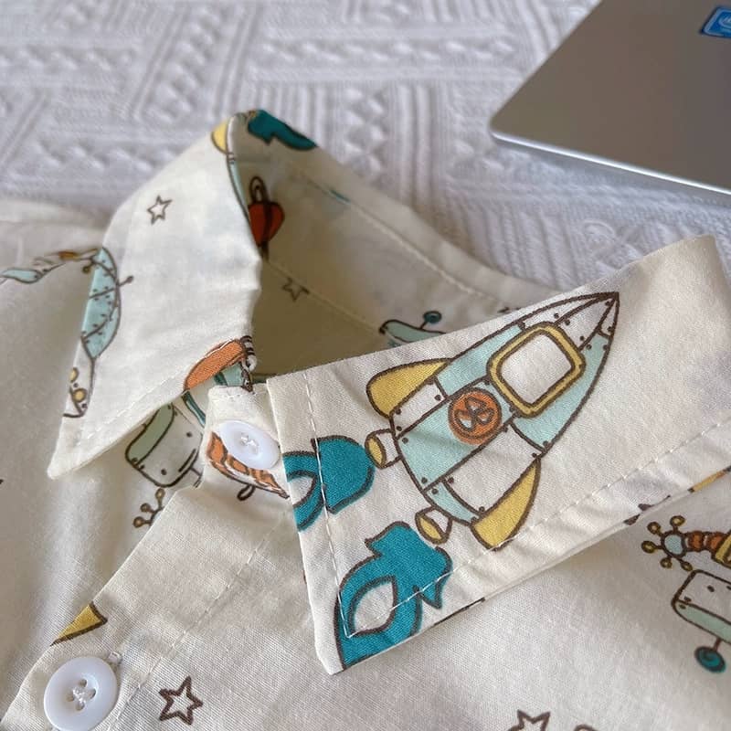 Space Graphic Shirt & Shorts Set