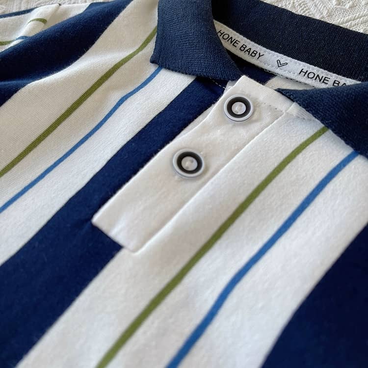 Smart Stripes Toddler Polo Tee Set