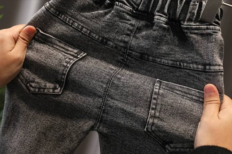 Stylish Striped Polo and Denim Pant Set