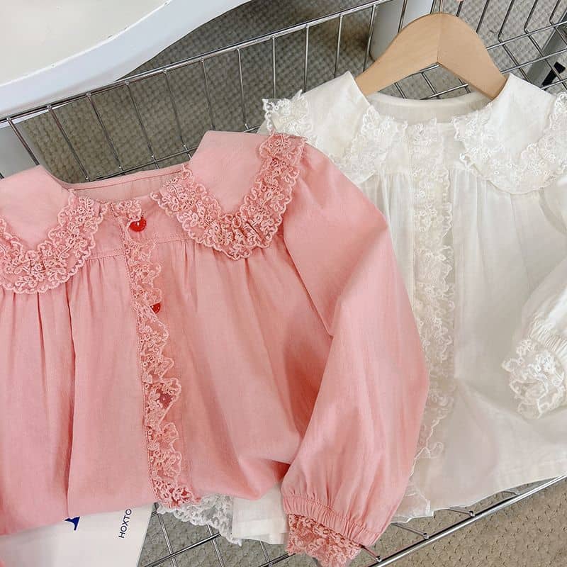 Lace Detail Collared Blouse