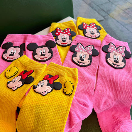 Mickey Mouse and Barbie Themed Crew Socks