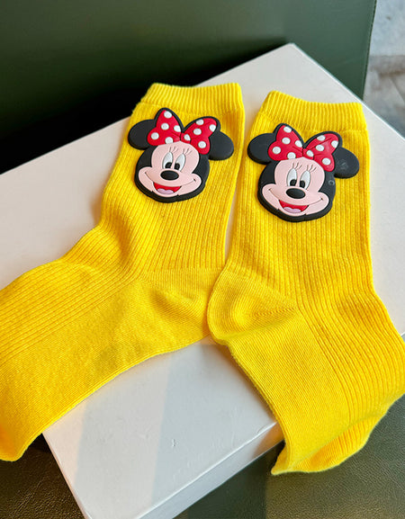 Mickey Mouse and Barbie Themed Crew Socks