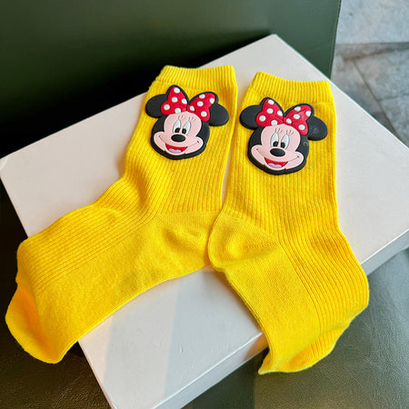 Mickey Mouse and Barbie Themed Crew Socks